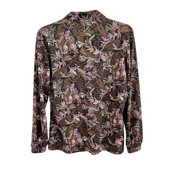 Vintage 80s Koret of California Polyester Blouse Retro Disco Mod - Picture 5 of 5